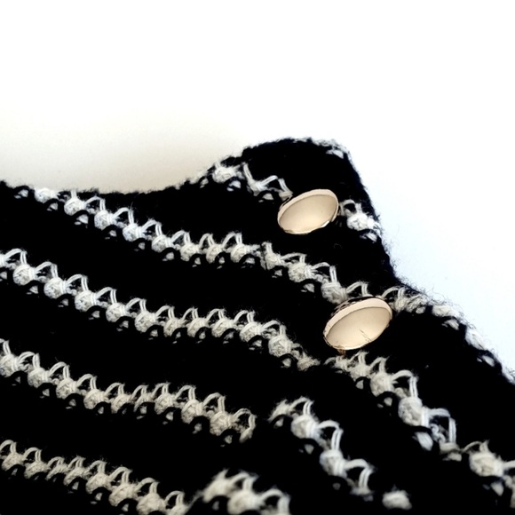 Talbots Women's Navy & White Striped Boatneck Knit Sweater 3/4 Sleeves M/P - Picture 6 of 12